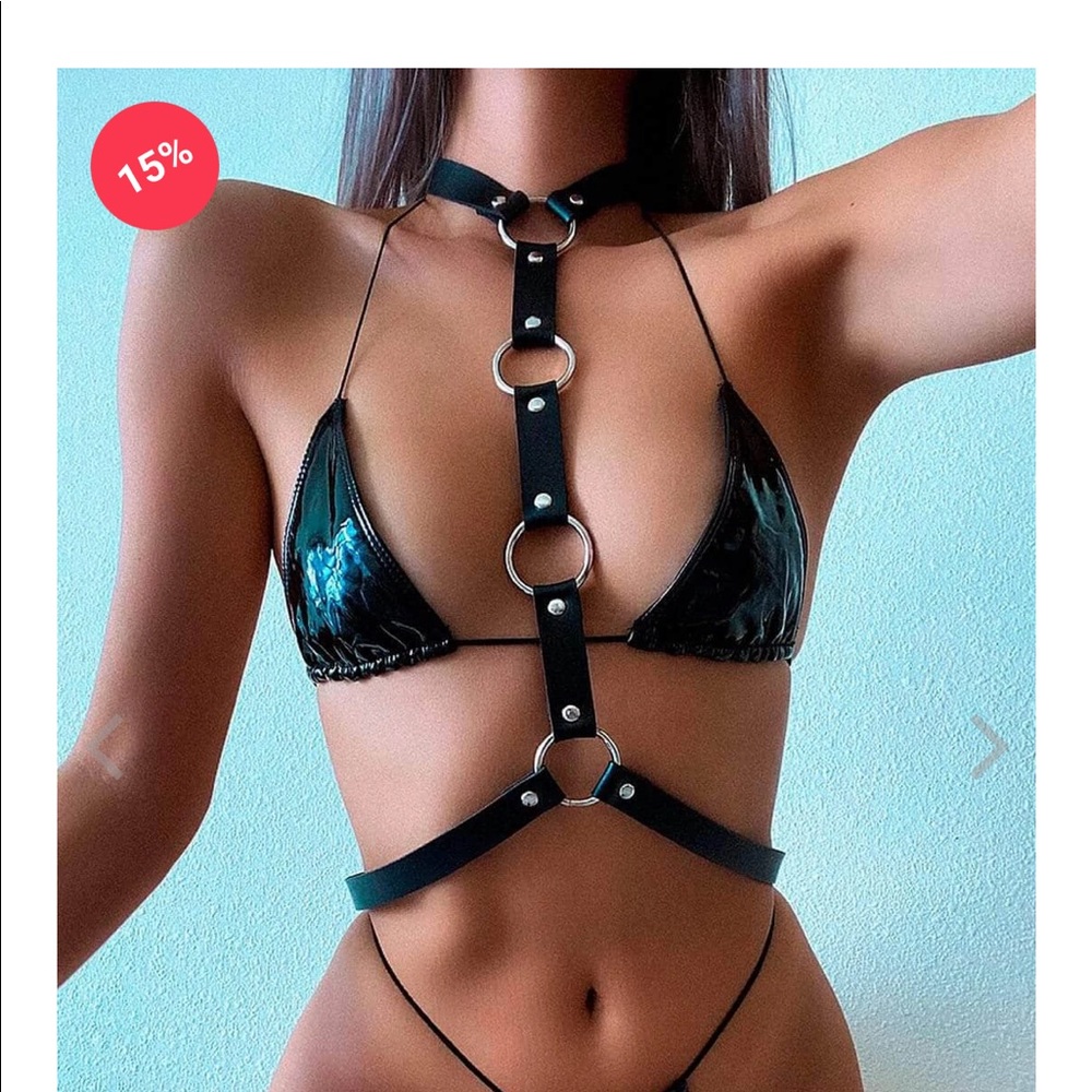 Pleather O-Ring body harness